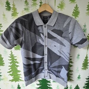 Buffalo David Bitton Camouflage Button Up Polo Shirt